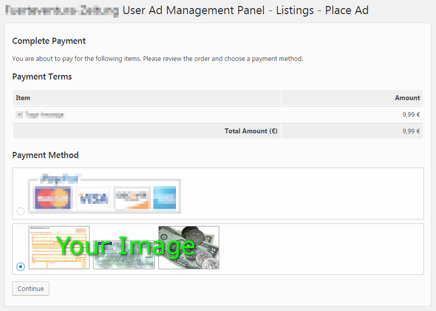 Manual payment gateway for the #1 WordPress Classified Ads Plugin